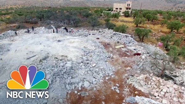 Drone footage shows devastated compound where ISIS leader Abu Bakr al-Baghdadi died