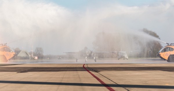 The Netherlands accidentally welcomed its first operational F-35 with a foam bath