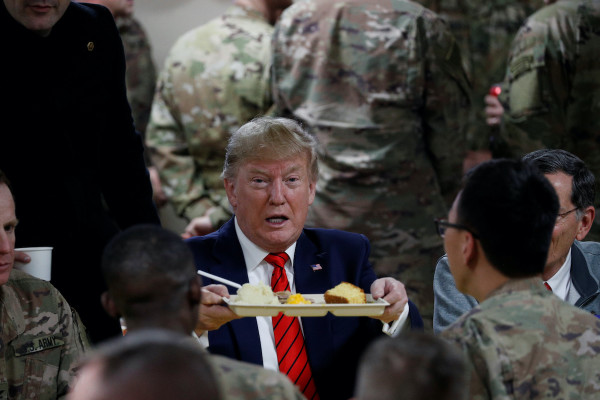 Trump makes surprise Thanksgiving visit to US troops in Afghanistan