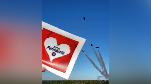 Blue Angels fly missing man formation in honor of Pensacola shooting victims