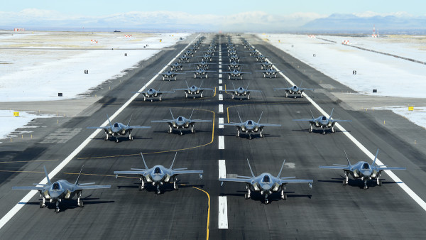 Behold the largest F-35 elephant walk we’ve ever seen