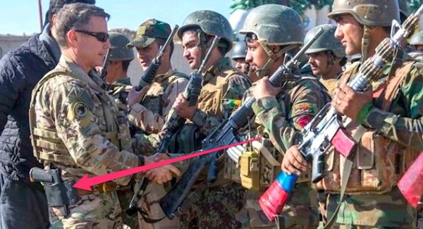 Breathe easy: America’s top commander in Afghanistan still holsters his .45 caliber pistol