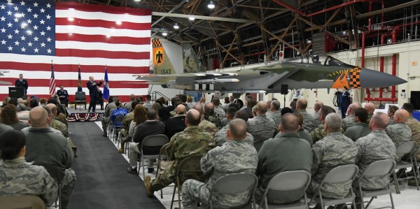 An F-15 is rocking a WWII paint job to honor a B-17 pilot who gave his life to save a wounded crewman