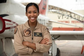 Lt. j.g. Madeline Swegle, the first Black woman to become a Navy ...