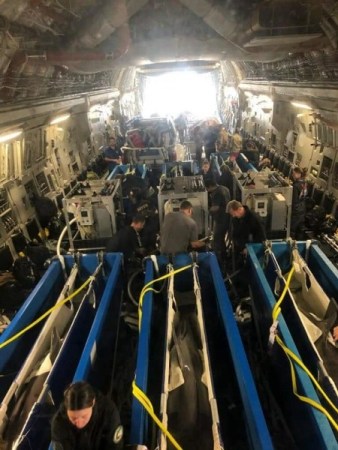 Photos show Navy’s mine-sniffing dolphins being transported on Air Force cargo plane