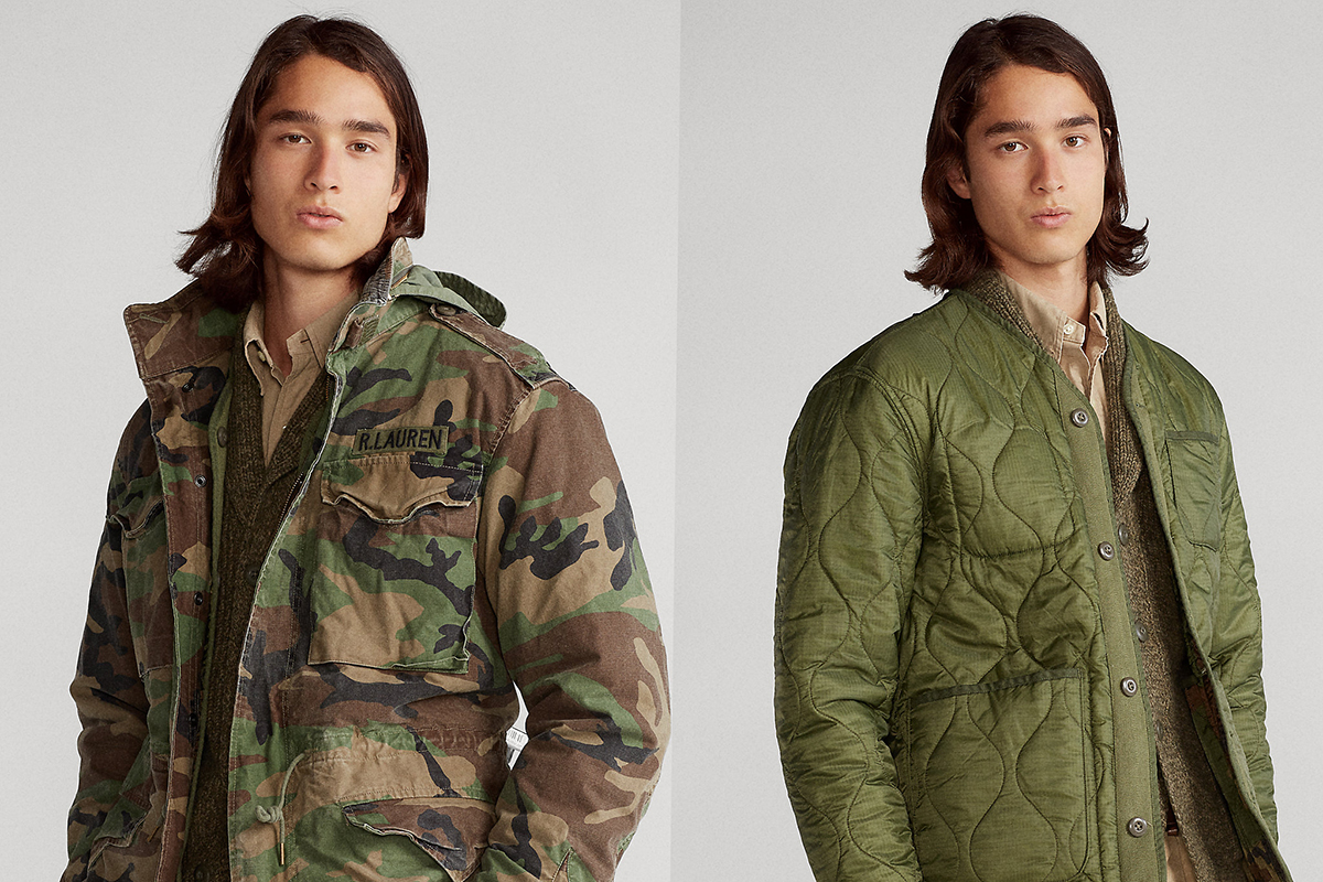 To be clear: Every single part of this product was lifted from the military, even the sweater made from a poncho liner — or woobie, for you Army folks.(Ralph Lauren)