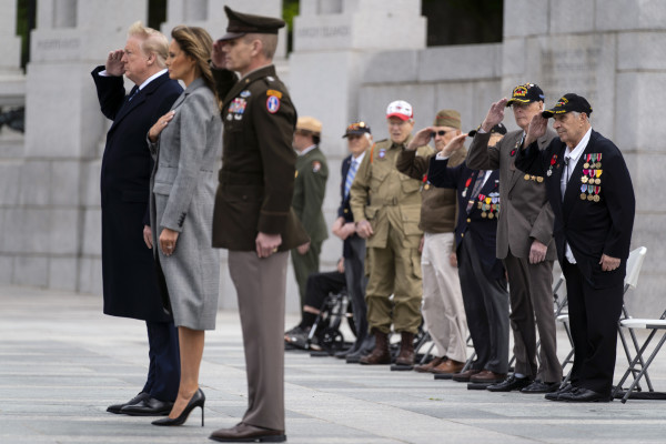 Trump, Esper, and Wilkie didn’t wear masks while meeting with WWII veterans despite COVID-19 threat