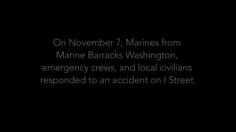 Guard Company Marines’ quick thinking and response help save pedestrian’s life