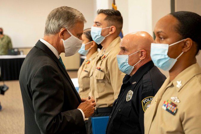 Sailors receive awards for thwarting a gunman who attacked Naval Air Station Corpus Christi