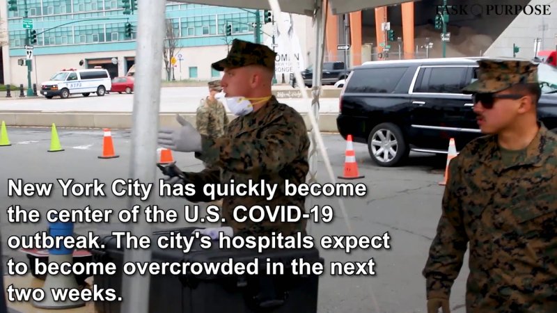 USNS Comfort pulls into Pier 90 in New York City to ease overwhelmed hospitals from coronavirus pressure