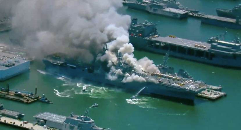 USS Bonhomme Richard fire in San Diego
