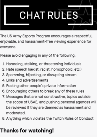 The Army esports team doesn’t feel bad about banning you for asking about war crimes