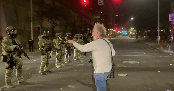 Watch this Vietnam vet brave pepper spray to deliver a powerful message to federal officers in Portland