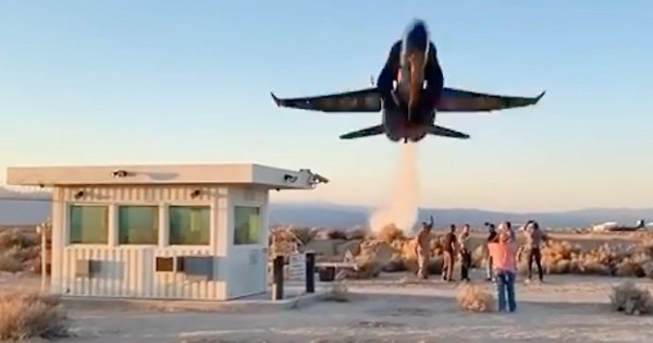 Watch an F/A-18 Super Hornet pull off an insanely-low flyby for ‘Top Gun: Maverick’