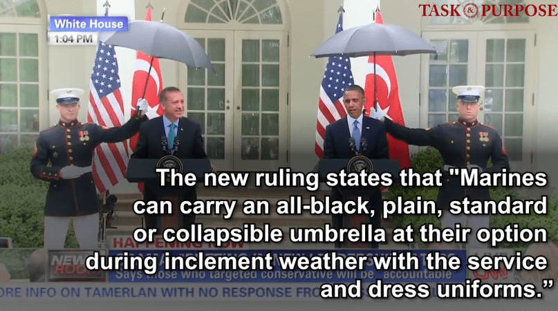 Umbrellas for the Marine Corps