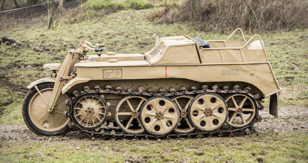 You Can Now Own This Ridiculous 1944 German Kettenkrad Armored Motorcycle Tank