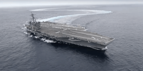 Watch The USS Abraham Lincoln Turn On A Dime On The Open Seas