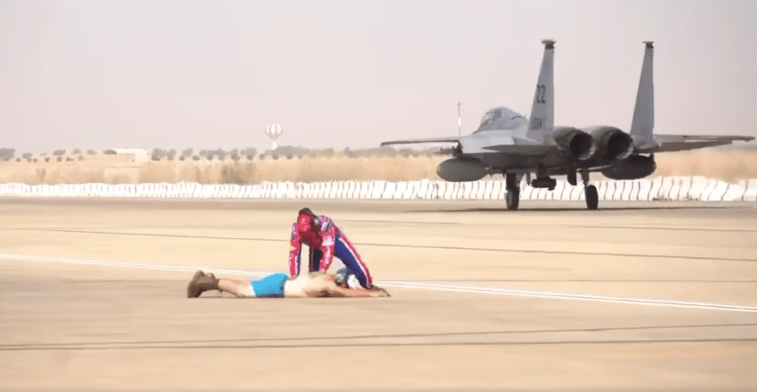 We salute the airmen who went full Ricky Bobby on the flight line in Saudi Arabia