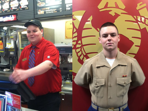 This Former McDonald’s Employee Lost 120 Pounds To Join The Marine Corps