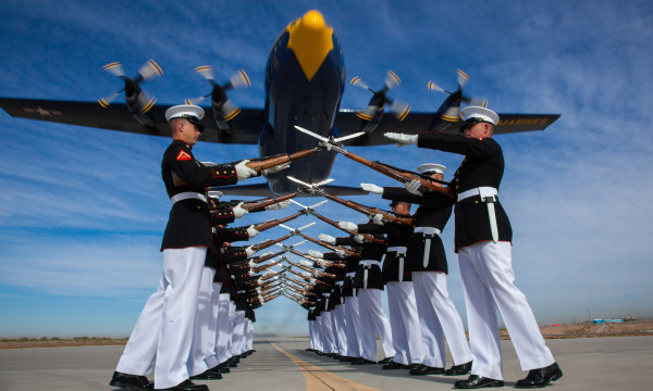 Photo Of The Day: The Marine Silent Drill Team And The Blue Angels
