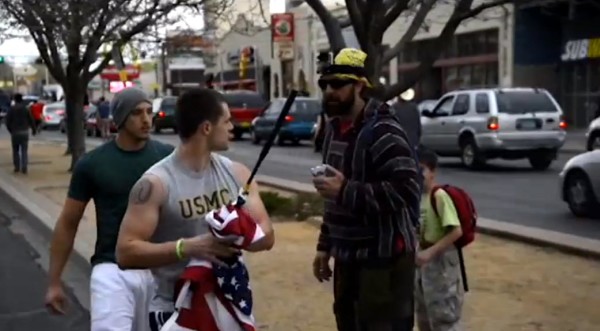 Watch Two Really Motivated Vets Chase Someone Down Who Was Disrespecting The Flag