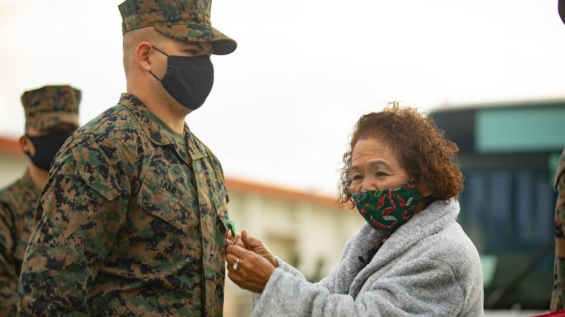 Marine awarded for saving elderly woman from deadly viper attack