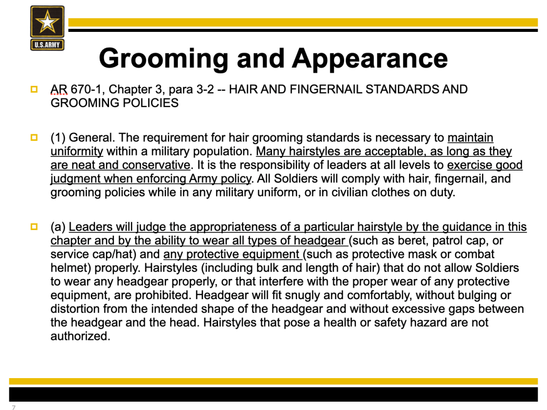 Shaving Profile.pdf AR 670-1: Army Leaders to Announce Hair Regulation Changes in 2021