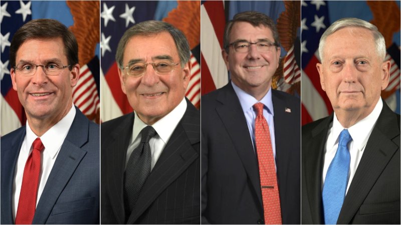 10 former defense secretaries call on Pentagon leaders to keep the military out of election politics