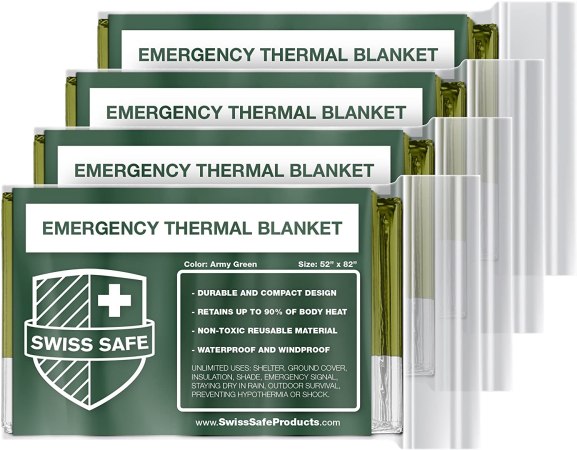  Swiss Safe Store Emergency Blankets