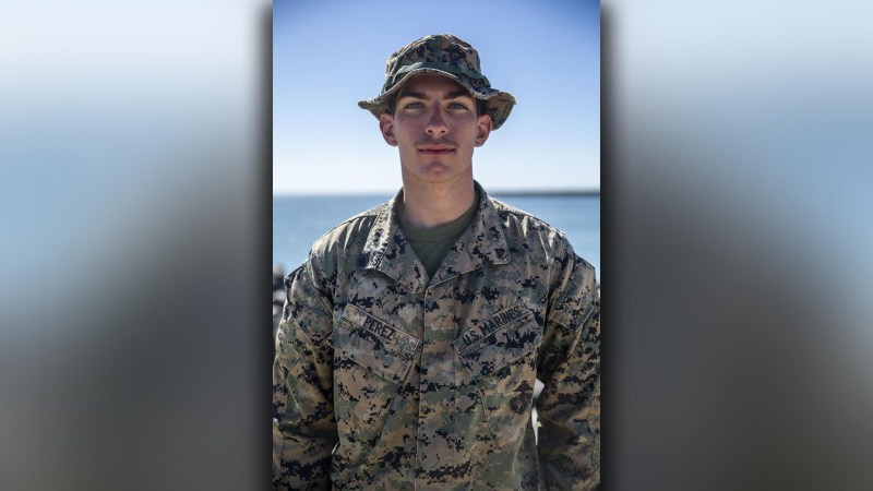 Marine recognized for saving drowning couple from rough waters in California