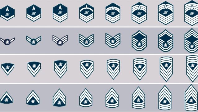 The Space Force is actually asking its Guardians to choose their own rank insignia