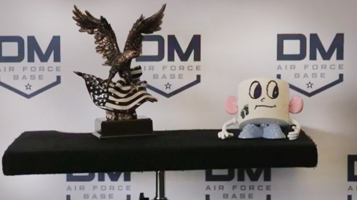 The unlikely story of how toilet paper became an Air Force base mascot