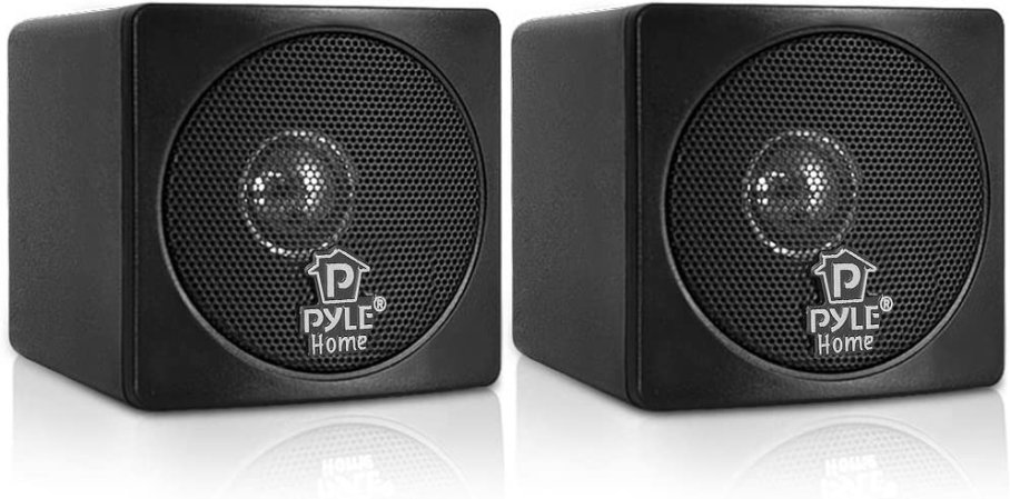  Pyle 3” Mini Cube Bookshelf Speakers