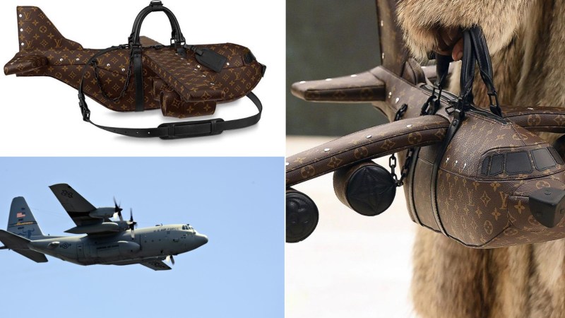 At $39,000, this C-130-styled handbag costs half the salary of an actual Air Force pilot