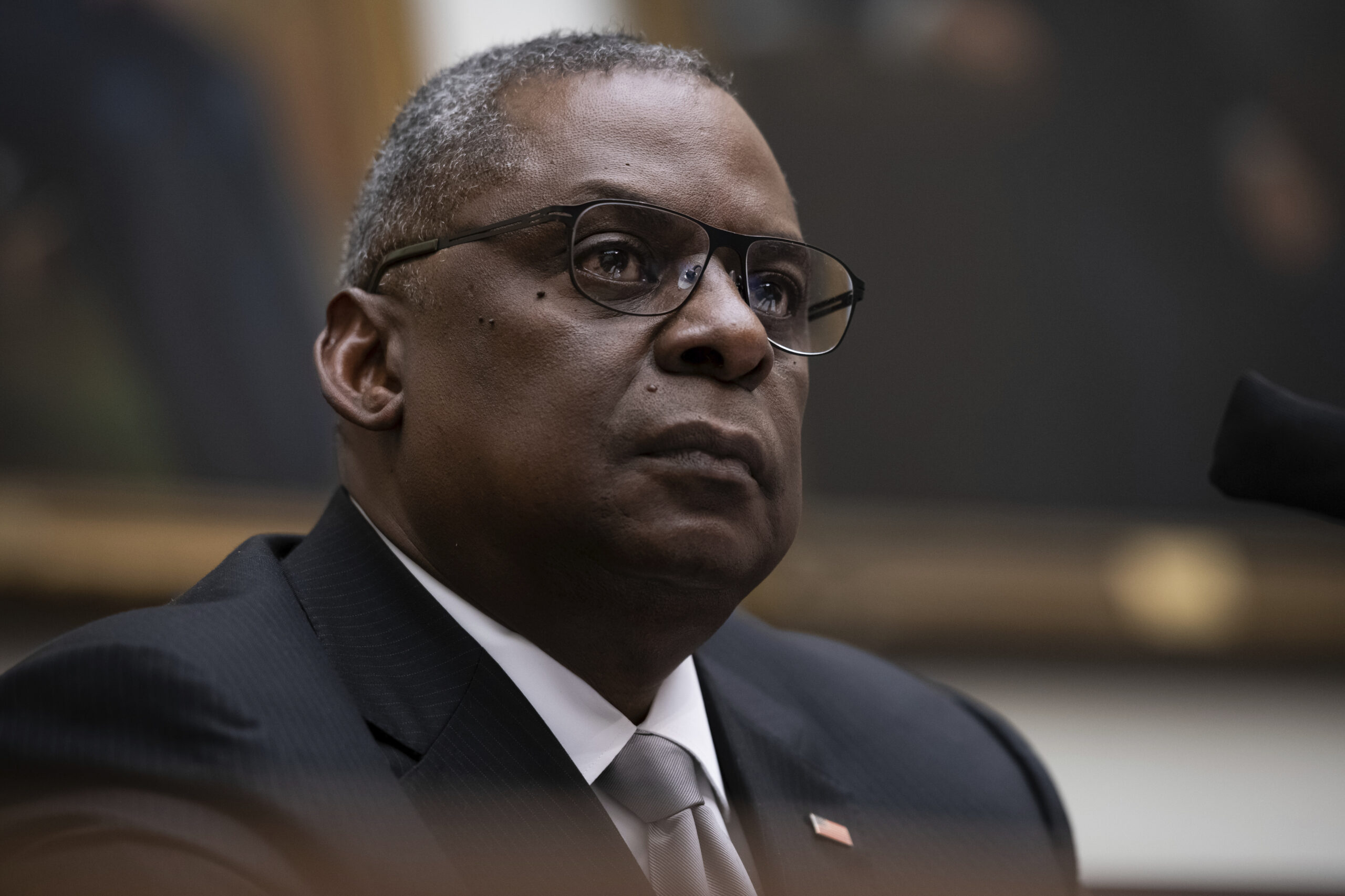 Secretary of Defense Lloyd Austin testifying to Congress