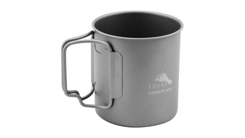  TOAKS Ultralight Portable Titanium Camping Mug 450 ml