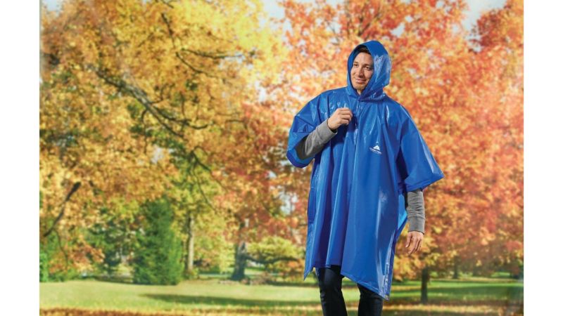  Ozark Trail Eva Adult Rainwear Poncho, Blue, One Size Fits Most