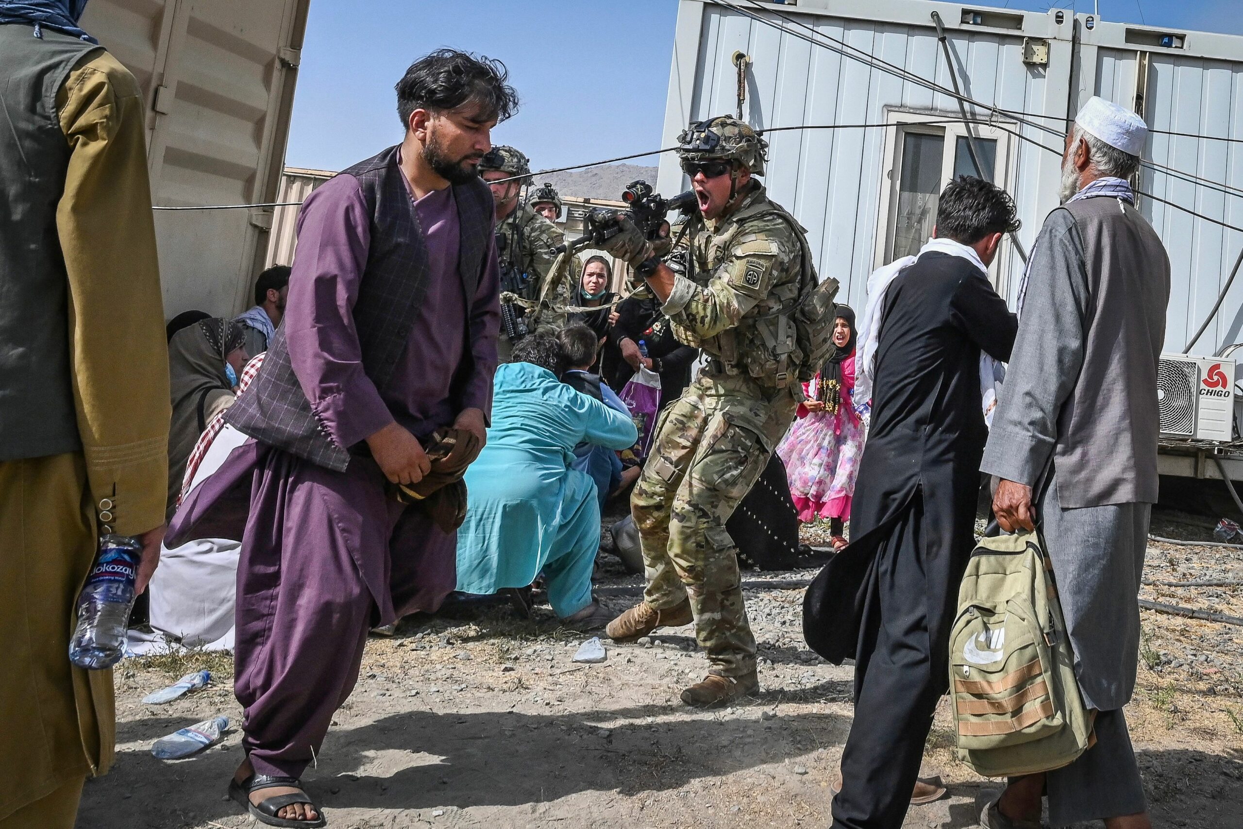 soldier in afghanistan at kabul airport