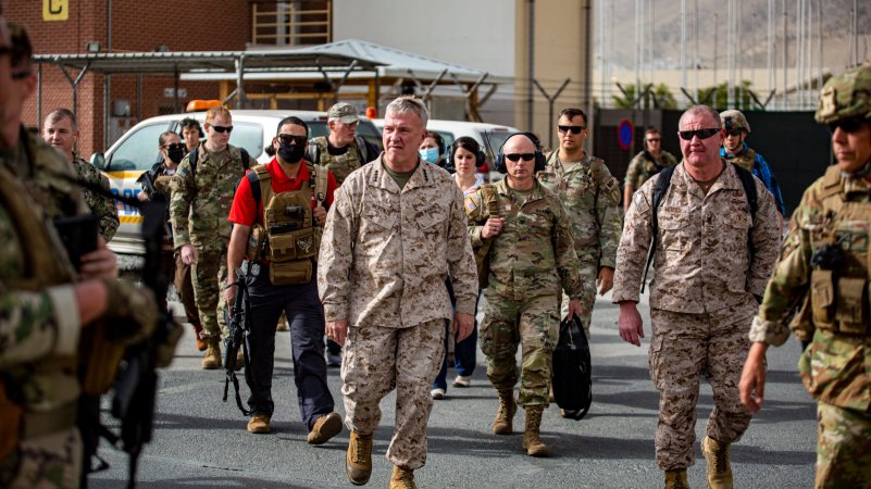 Evacuation at Hamid Karzai International Airport