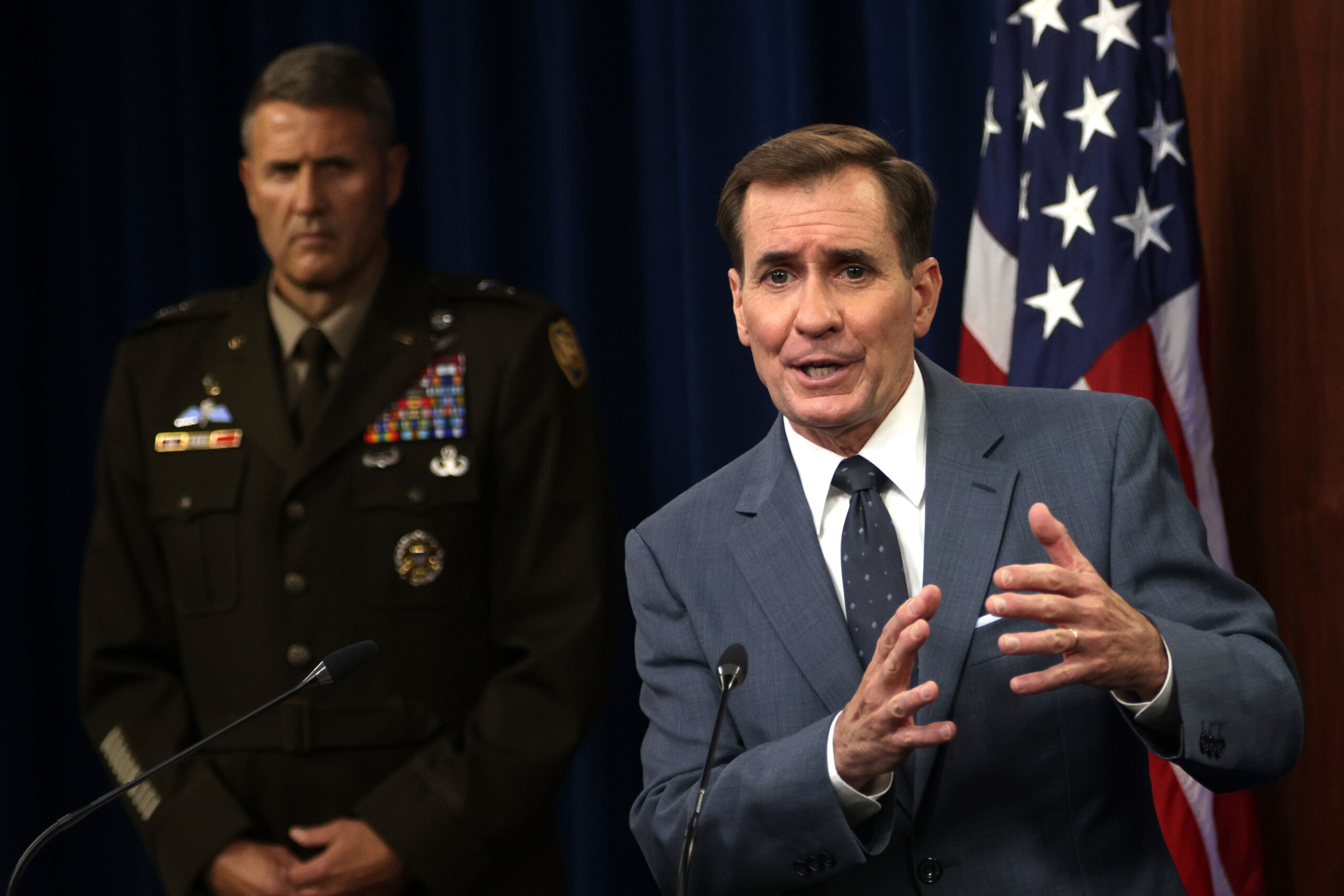 Pentagon Press Secretary John Kirby Holds Briefing At Pentagon