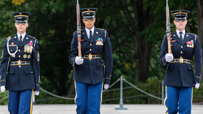 The Tomb of the Unknown Soldier was guarded by an all-woman team for the first time ever