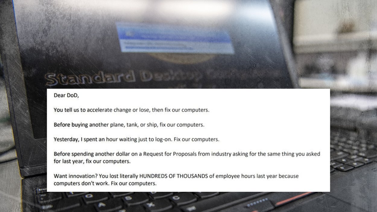 Viral letter begging the military to ‘fix our computers’ reaches Pentagon
