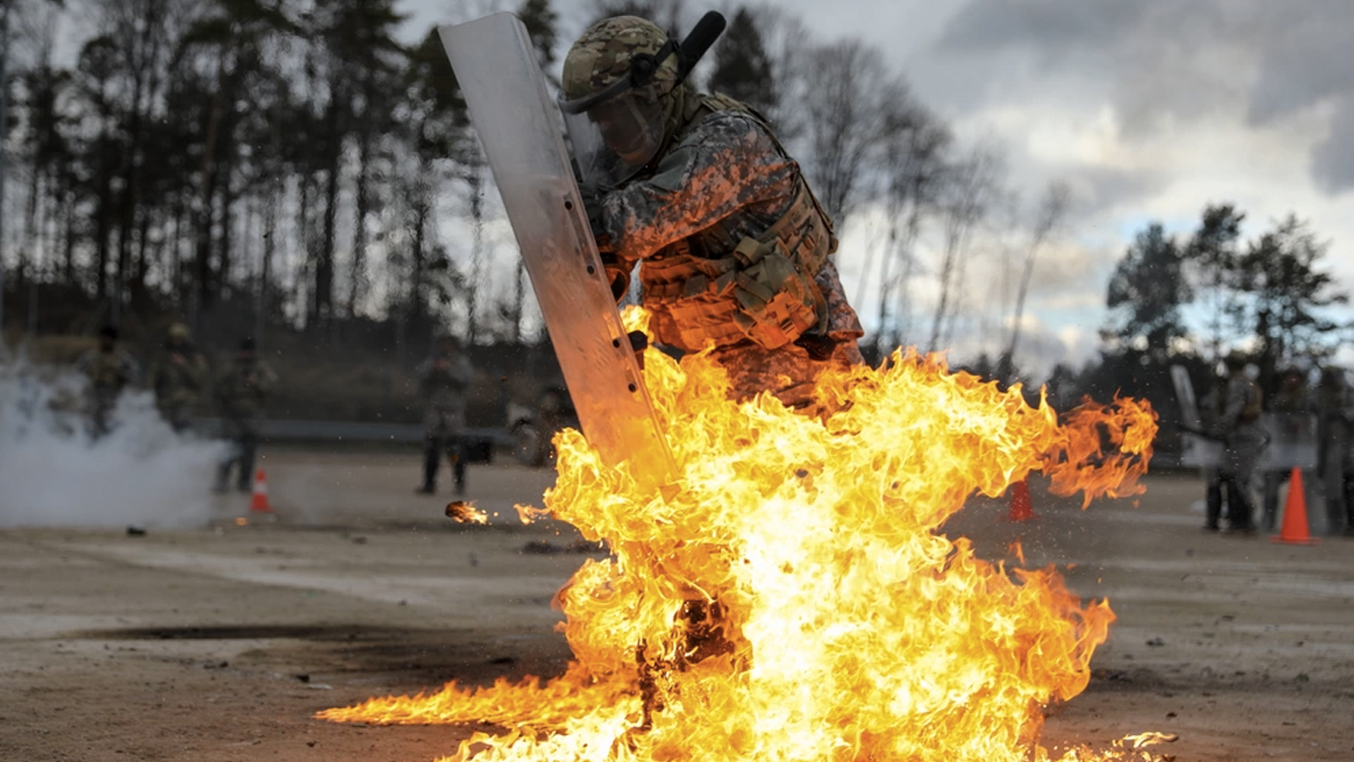 army riot control