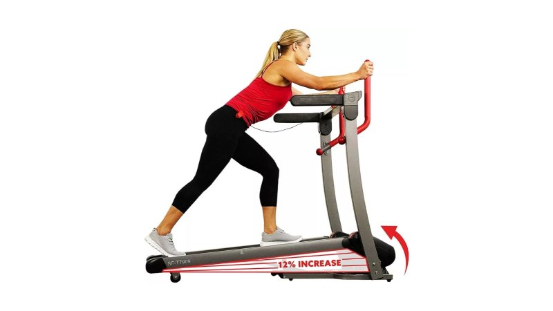  Sunny Health & Fitness Folding Electric Treadmill with Auto Incline