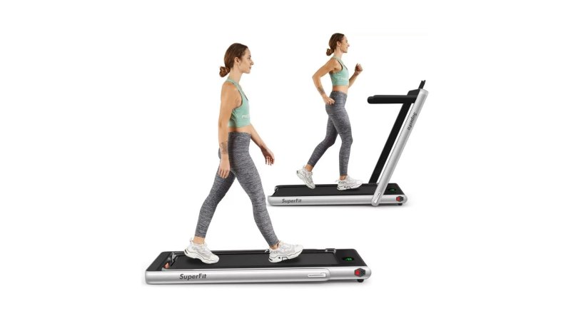  Goplus 2 in 1 Folding Treadmill