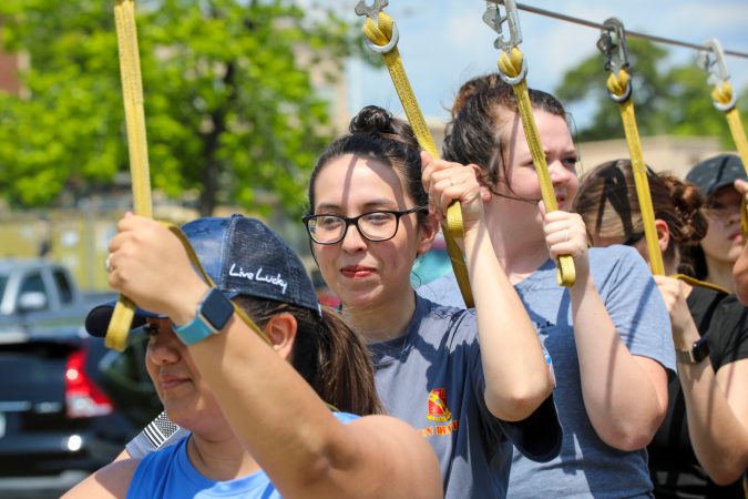 Military Spouses Participate in "Be A Paratrooper For A Day" Event