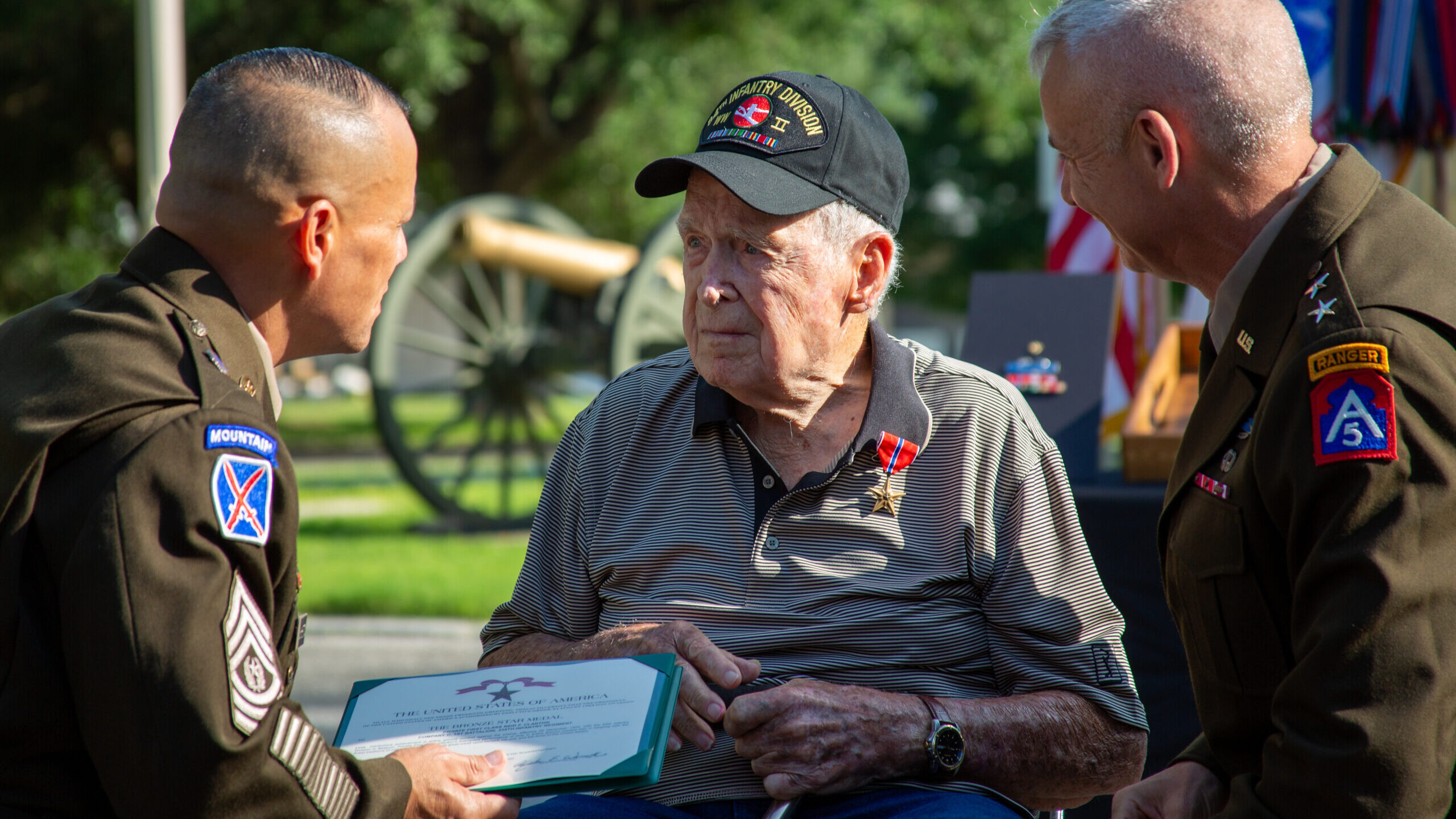 WWII Soldier receives Bronze Star during ceremony at Fort Sam Houston