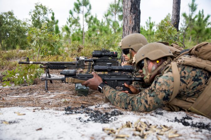 Infantry Marine Course students conduct Squad Ambush Training