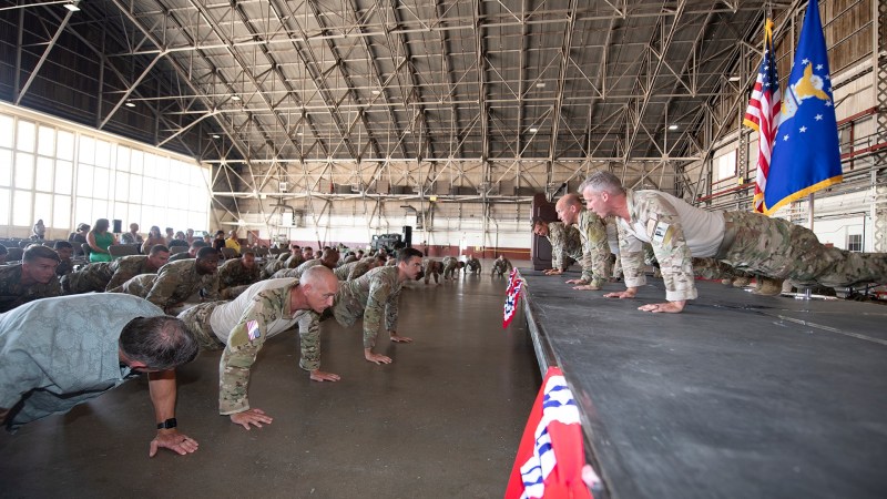 Making everyone do push-ups at your retirement ceremony is the most senior enlisted thing ever