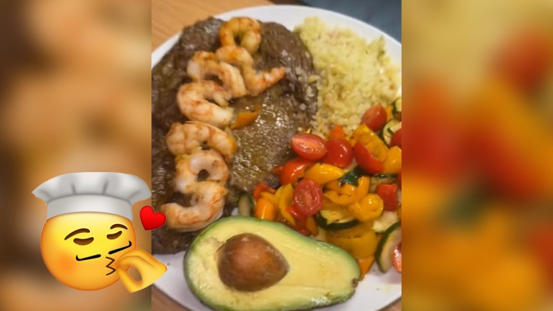 This Marine made a gourmet surf-and-turf meal in his barracks